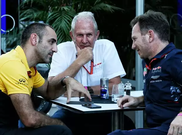 Titel-Bild zur News: Cyril Abiteboul, Helmut Marko, Christian Horner