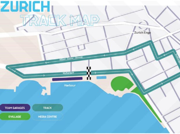 Streckenlayout ePrix Zürich Streckenlayout ePrix Zürich
