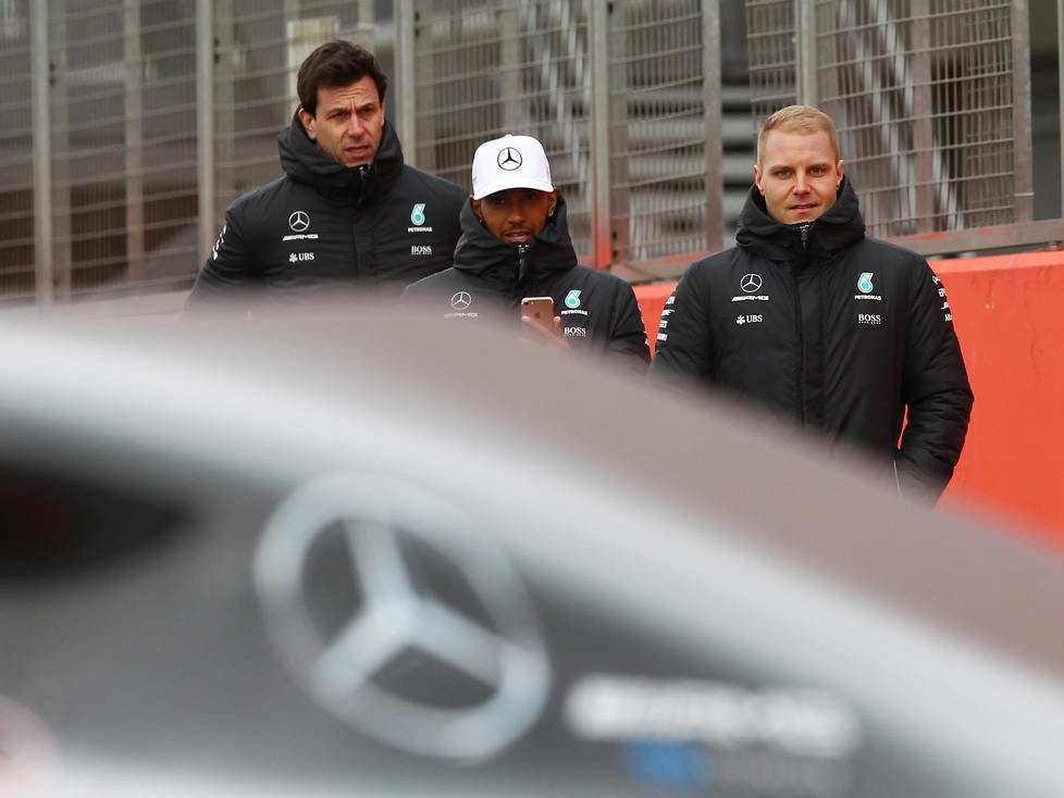 Toto Wolff, Lewis Hamilton, Valtteri Bottas