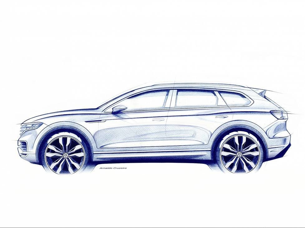Skizze des Volkswagen Touareg III