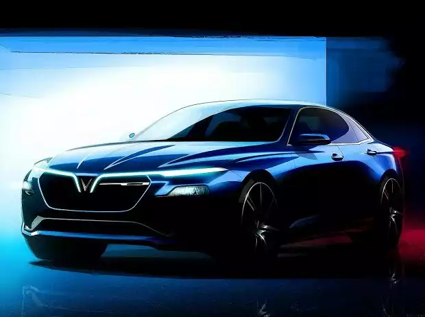 Designskizze von Pininfarina für eine Limousine der ersten vietnamesischen Automarke Vinfast Titel-Bild zur News: Designskizze von Pininfarina für eine Limousine der ersten vietnamesischen Automarke Vinfast