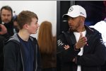 Billy Monger und Lewis Hamilton (Mercedes)