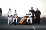 Lando Norris, Stoffel Vandoorne, Fernando Alonso, Eric Boullier, Zak Brown (McLaren)