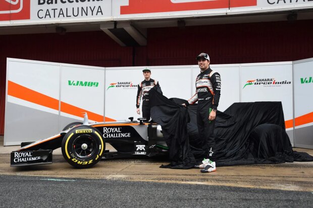 Sergio Perez Nico Hülkenberg Force India Sahara Force India F1 Team F1 ~Sergio Perez (Force India) und Nico Hülkenberg (Renault) ~ 