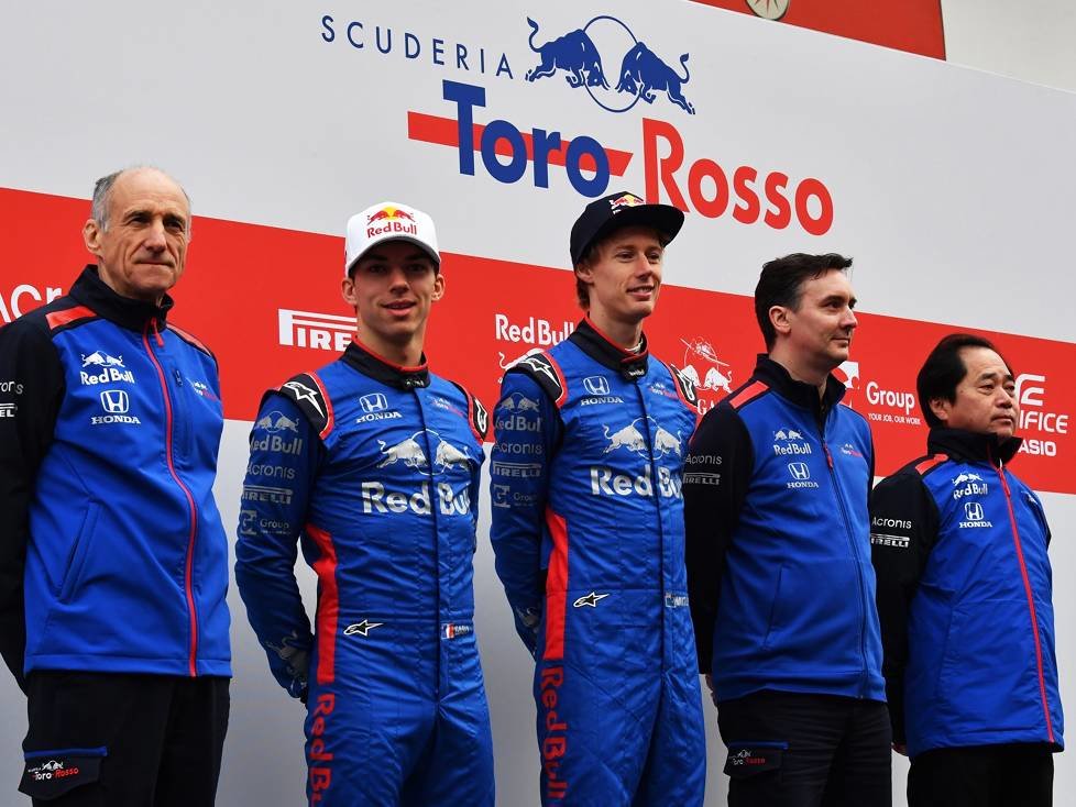 Franz Tost, Pierre Gasly, Brendon Hartley, James Key