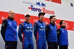 Franz Tost, Pierre Gasly (Toro Rosso), Brendon Hartley (Toro Rosso) und James Key 