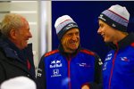 Helmut Marko, Franz Tost und Brendon Hartley (Toro Rosso) 
