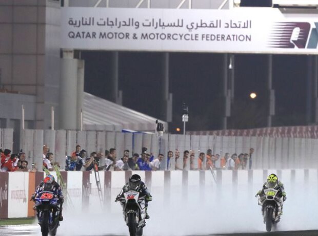 MotoGP-Regentest auf dem Losail International Circuit in Katar