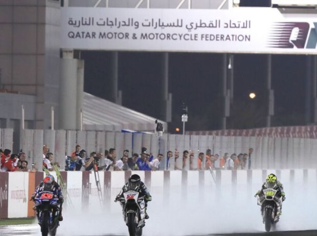 MotoGP-Regentest auf dem Losail International Circuit in Katar MotoGP-Regentest auf dem Losail International Circuit in Katar
