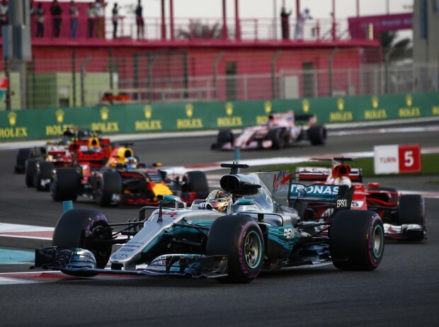 Titel-Bild zur News: Lewis Hamilton, Sebastian Vettel, Daniel Ricciardo, Kimi Räikkönen