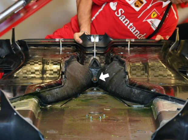 Unterboden-Detail am Ferrari SF71H Unterboden-Detail am Ferrari SF71H