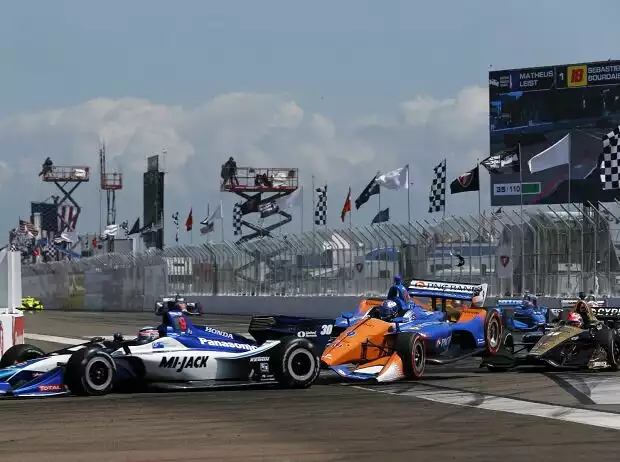Takuma Sato, Scott Dixon, James Hinchcliffe Titel-Bild zur News: Takuma Sato, Scott Dixon, James Hinchcliffe