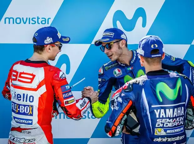 Jorge Lorenzo, Valentino Rossi, Maverick Vinales Titel-Bild zur News: Jorge Lorenzo, Valentino Rossi, Maverick Vinales
