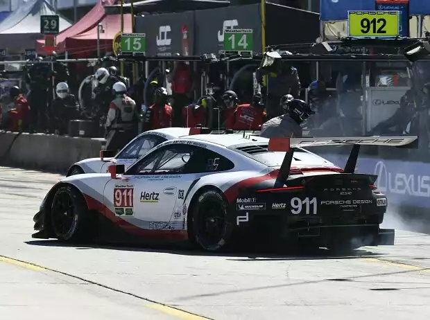 Patrick Pilet, Nick Tandy, Gianmaria Bruni, Laurens Vanthoor, Earl Bamber Titel-Bild zur News: Patrick Pilet, Nick Tandy, Gianmaria Bruni, Laurens Vanthoor, Earl Bamber