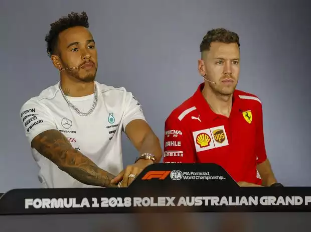 Titel-Bild zur News: Lewis Hamilton, Sebastian Vettel