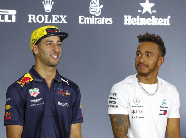 Daniel Ricciardo, Lewis Hamilton