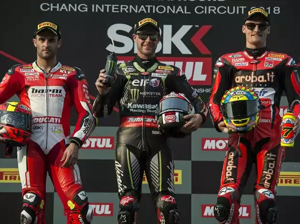 Jonathan Rea, Xavi Fores, Chaz Davies Titel-Bild zur News: Jonathan Rea, Xavi Fores, Chaz Davies