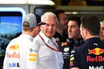 Max Verstappen (Red Bull), Helmut Marko und Christian Horner 