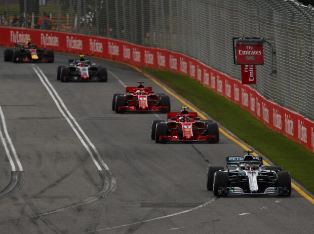Titel-Bild zur News: Lewis Hamilton, Kimi Räikkönen, Sebastian Vettel, Kevin Magnussen, Max Verstappen