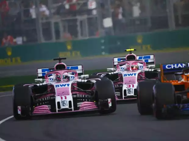 Titel-Bild zur News: Stoffel Vandoorne, Sergio Perez, Esteban Ocon