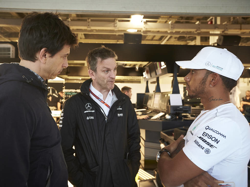 Toto Wolff, James Allison und Lewis Hamilton