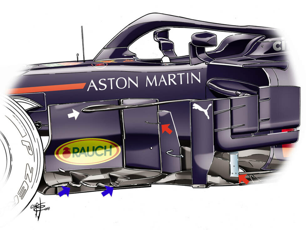 Barge-Board Red Bull RB14 (Giorgio Piola)