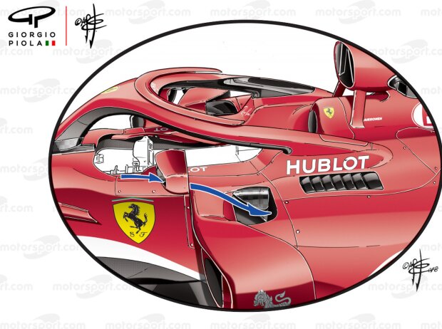Rückspiegel Ferrari SF71H (Giorgio Piola) Rückspiegel Ferrari SF71H (Giorgio Piola)