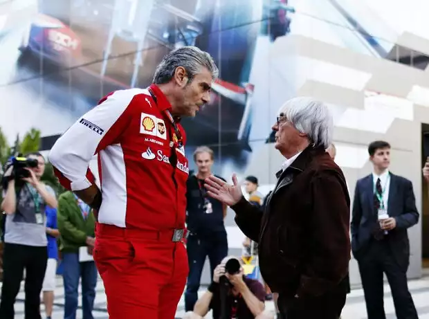 Titel-Bild zur News: Bernie Ecclestone, Maurizio Arrivabene