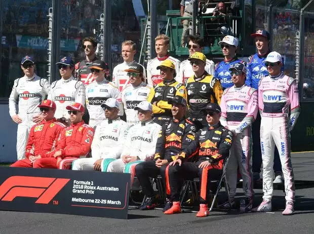 Formel-1-Fahrer 2018, Gruppenfoto Titel-Bild zur News: Formel-1-Fahrer 2018, Gruppenfoto