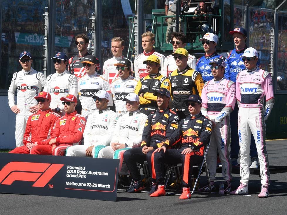 Formel-1-Fahrer 2018, Gruppenfoto