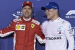 Sebastian Vettel (Ferrari) und Valtteri Bottas (Mercedes) 