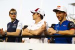 Sergei Sirotkin (Williams), Charles Leclerc (Sauber) und Pierre Gasly (Toro Rosso) 