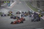 Sebastian Vettel (Ferrari), Valtteri Bottas (Mercedes), Kimi Räikkönen (Ferrari), Pierre Gasly (Toro Rosso) und Daniel Ricciardo (Red Bull) 