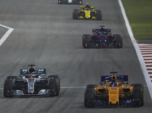 Titel-Bild zur News: Fernando Alonso, Lewis Hamilton, Brendon Hartley, Carlos Sainz