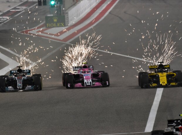 Titel-Bild zur News: Lewis Hamilton, Sergio Perez, Nico Hülkenberg