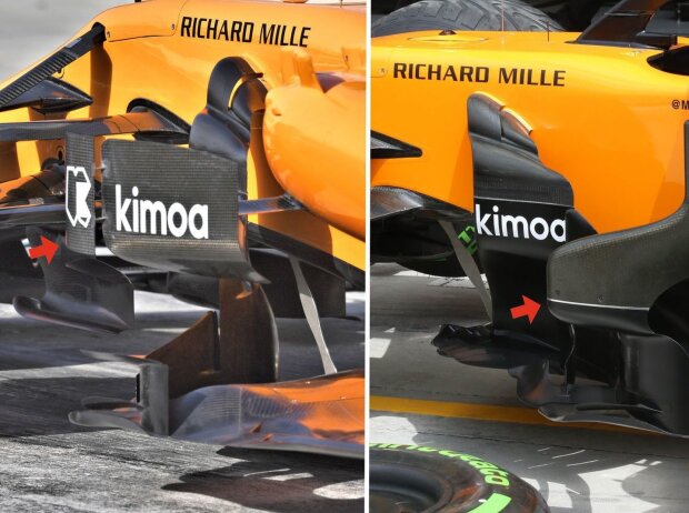 Titel-Bild zur News: McLaren MCL33: Vergleich Bargeboards