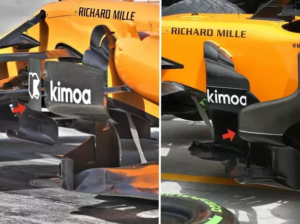 McLaren MCL33: Vergleich Bargeboards Titel-Bild zur News: McLaren MCL33: Vergleich Bargeboards
