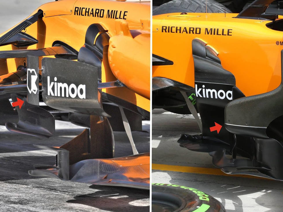 McLaren MCL33: Vergleich Bargeboards