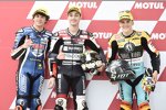 Marco Bezzecchi (PrüstelGP), Tony Arbolino (Marinelli) und Gabriel Rodrigo (RBA BOE) 