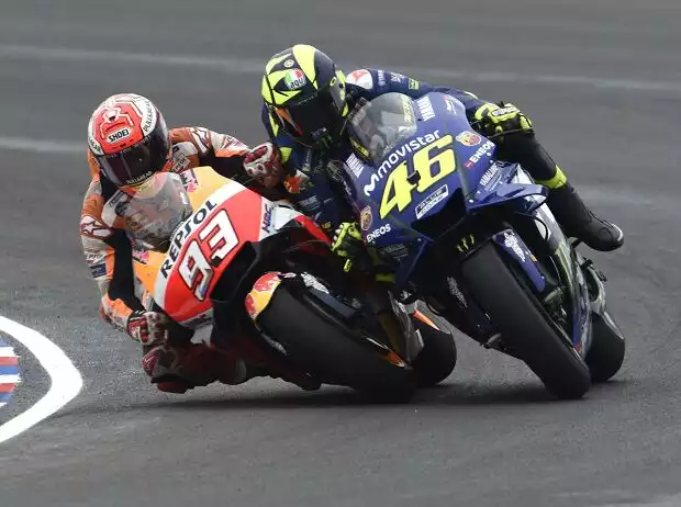 Titel-Bild zur News: Marc Marquez, Valentino Rossi