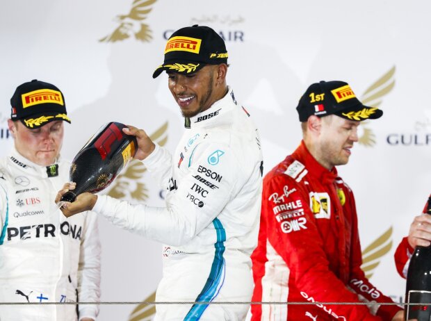 Valtteri Bottas, Lewis Hamilton, Sebastian Vettel Valtteri Bottas, Lewis Hamilton, Sebastian Vettel
