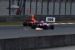 Esteban Ocon (Force India) und Sebastian Vettel (Ferrari) 