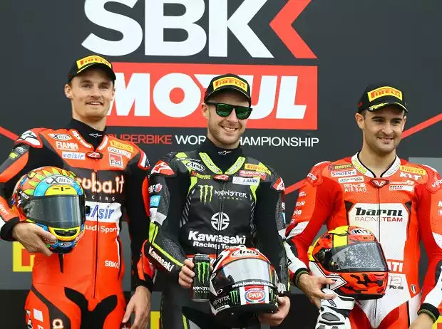 Chaz Davies, Jonathan Rea, Xavi Fores Titel-Bild zur News: Chaz Davies, Jonathan Rea, Xavi Fores