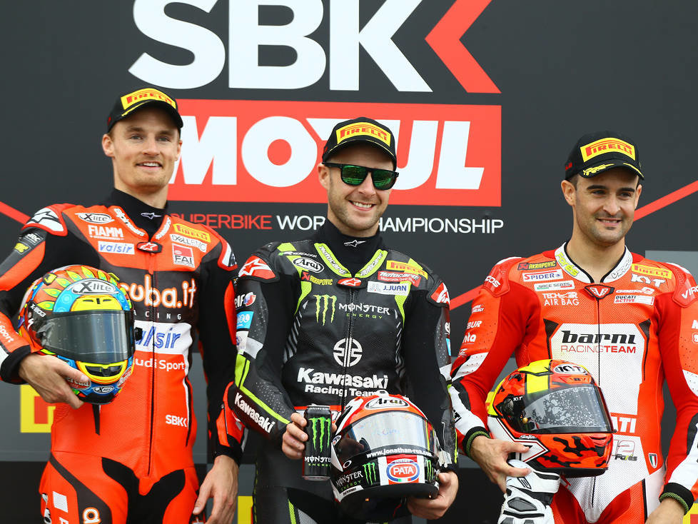 Chaz Davies, Jonathan Rea, Xavi Fores