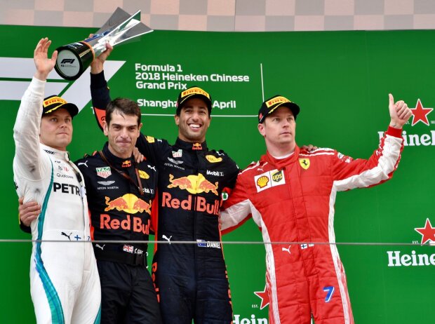 Titel-Bild zur News: Valtteri Bottas, Daniel Ricciardo, Kimi Räikkönen