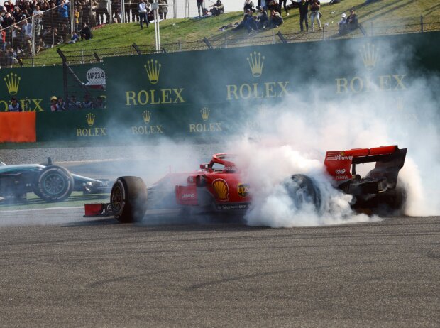 Titel-Bild zur News: Sebastian Vettel, Max Verstappen, Lewis Hamilton