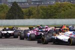 Kevin Magnussen (Haas), Esteban Ocon (Force India) und Sergei Sirotkin (Williams) 