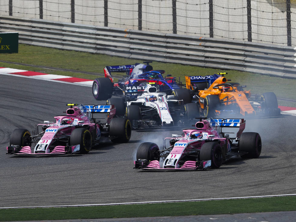 Sergio Perez, Esteban Ocon, Sergei Sirotkin, Stoffel Vandoorne, Brendon Hartley