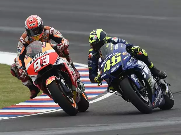 Titel-Bild zur News: Marc Marquez, Valentino Rossi