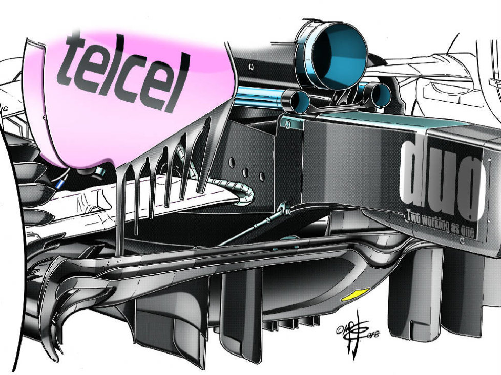 Diffusor des Force India VJM11